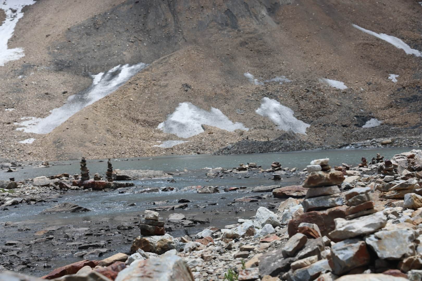 Gauri Kund near Adi Kailash under clear Himalayan sky
