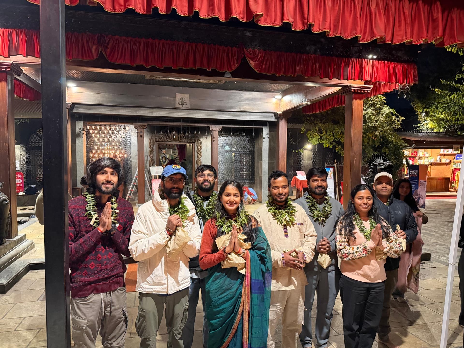 Sacred Nepal yatra — lamps and devotion at a temple