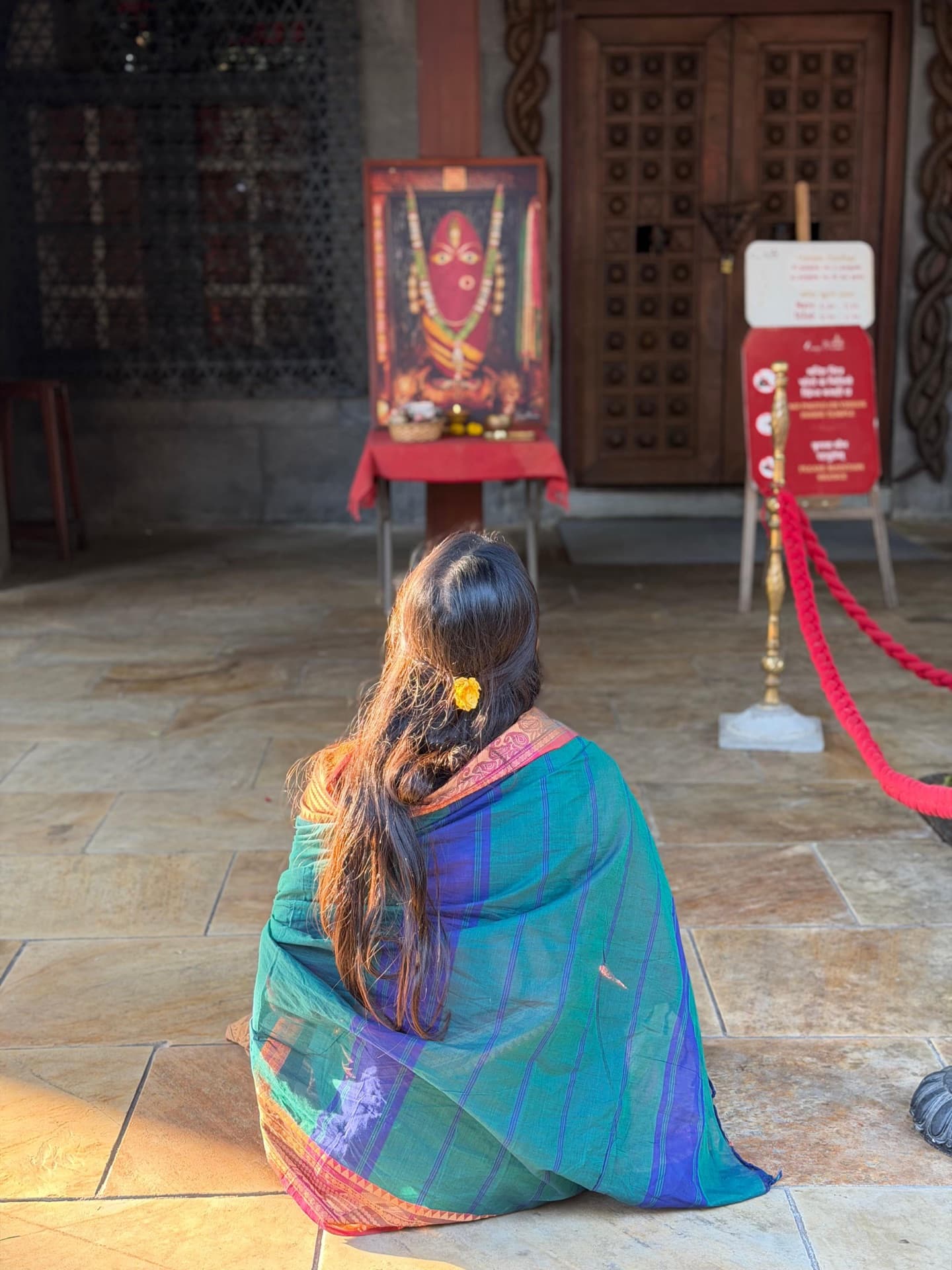 Sacred Nepal yatra — seekers walking a forested path